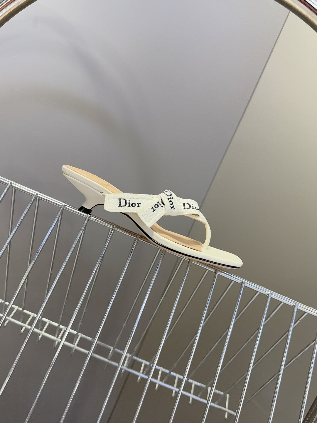 Dior's latest J'Adior flip-flops with kitten heels