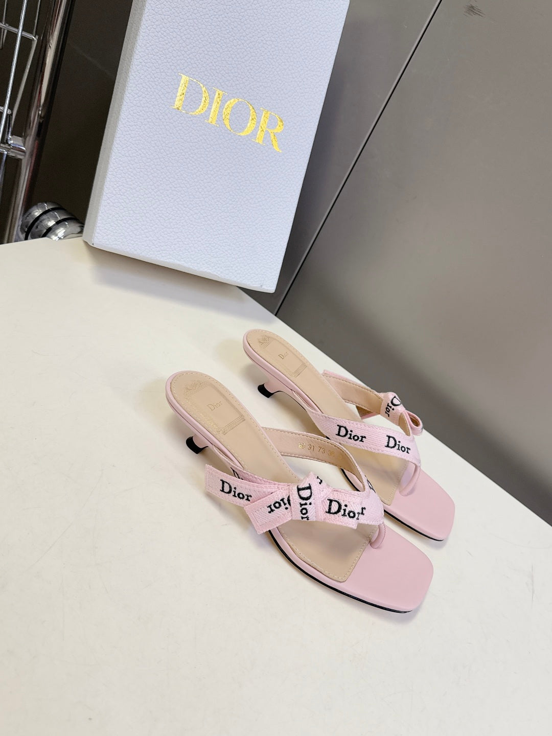 Dior's latest J'Adior flip-flops with kitten heels