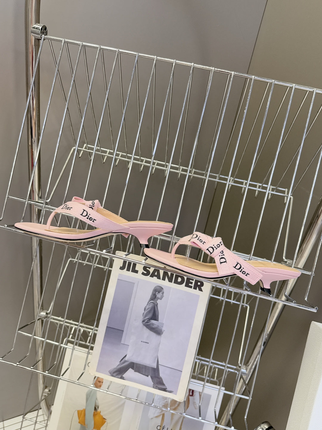 Dior's latest J'Adior flip-flops with kitten heels