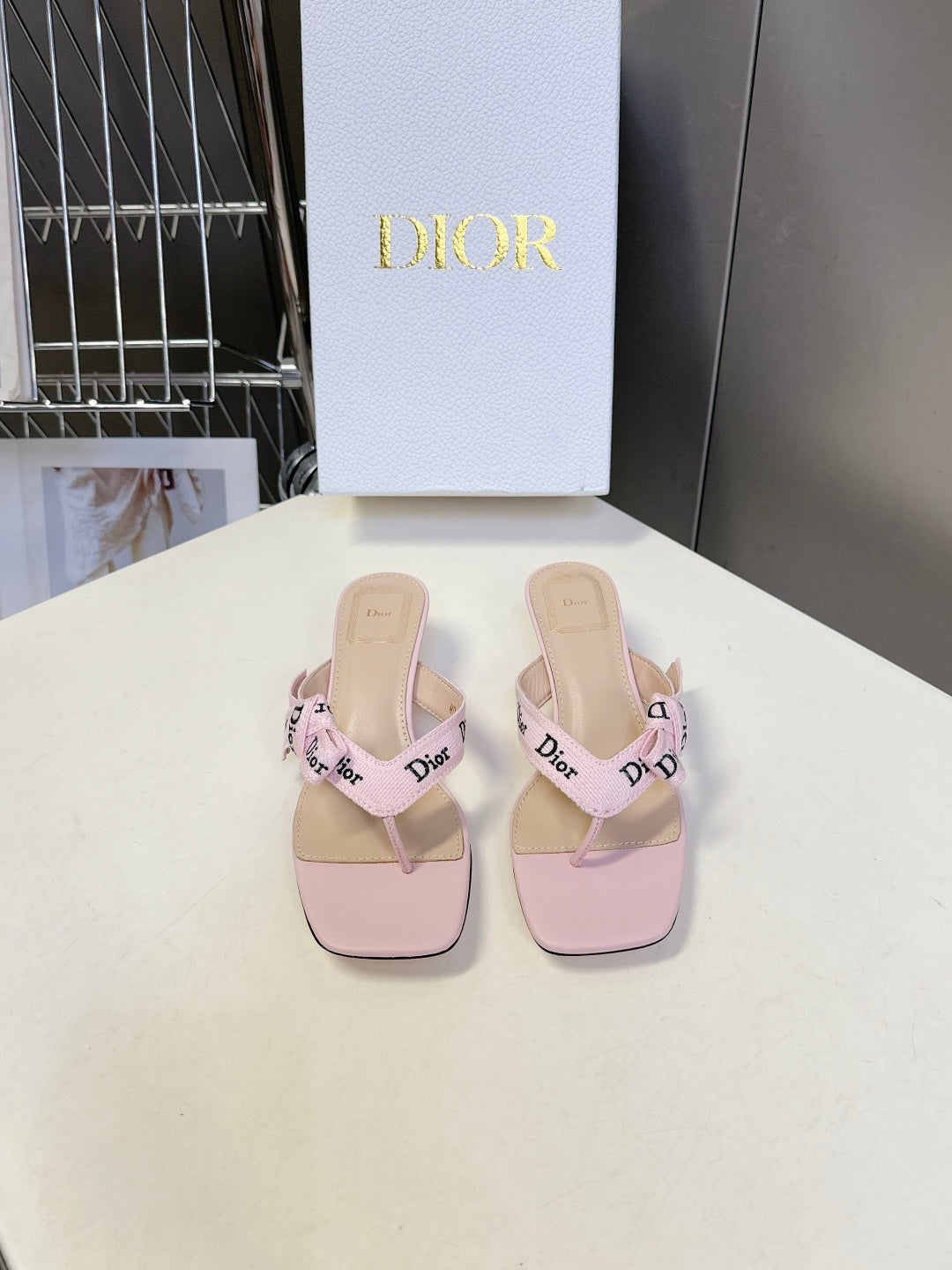 Dior's latest J'Adior flip-flops with kitten heels