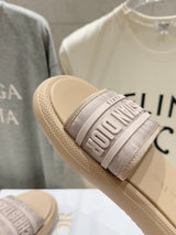 High-quality Dior F019 2026 SS Summer New Thick-soled Beach Sandals
