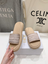 High-quality Dior F019 2026 SS Summer New Thick-soled Beach Sandals