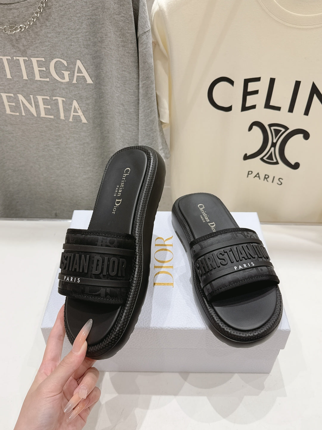 High-quality Dior F019 2026 SS Summer New Thick-soled Beach Sandals