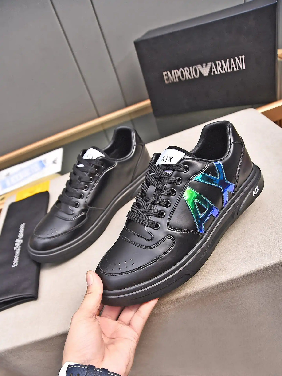 Armani Men's Shoe Code 98B4 Size38444 Customized