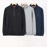 600#BOSS半拉立领卫衣