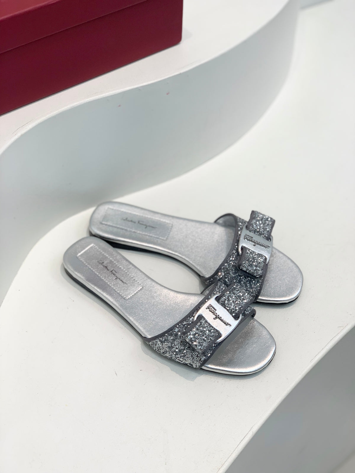 Salvatore Ferragamo New Sequined BlingBling Slippers