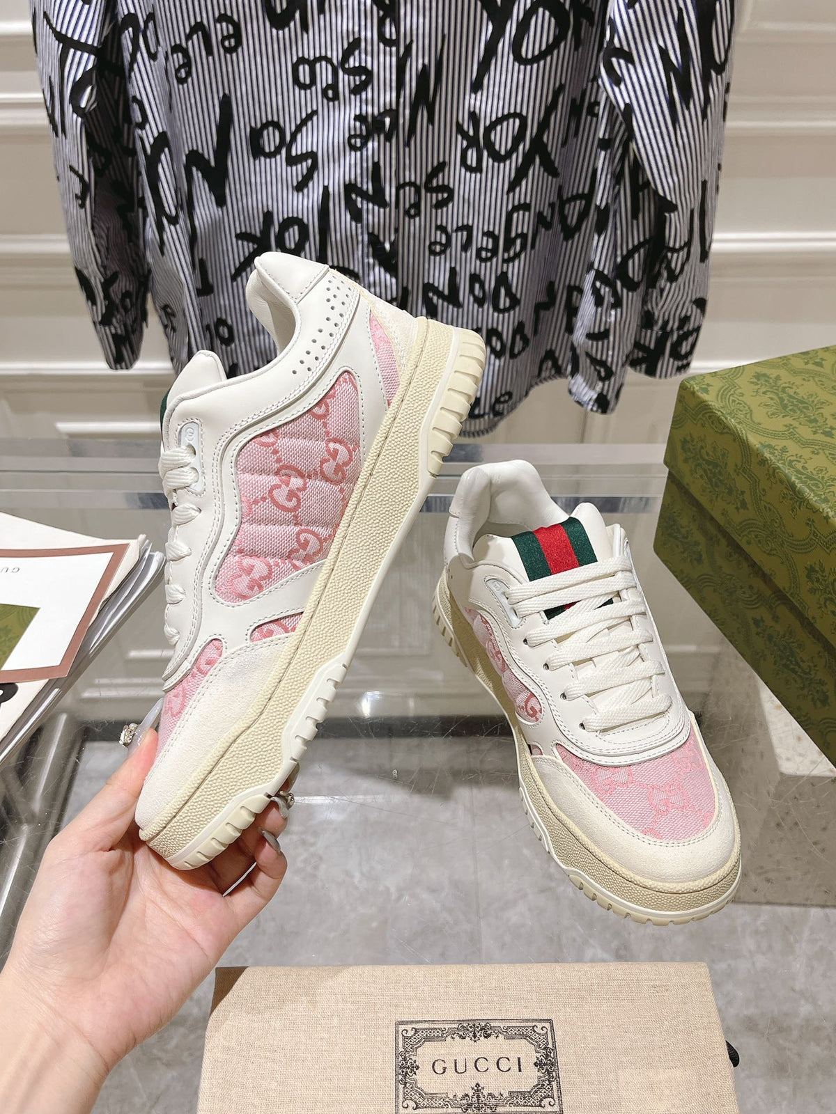 Factory direct Gucci new retro distressed effect sneakers