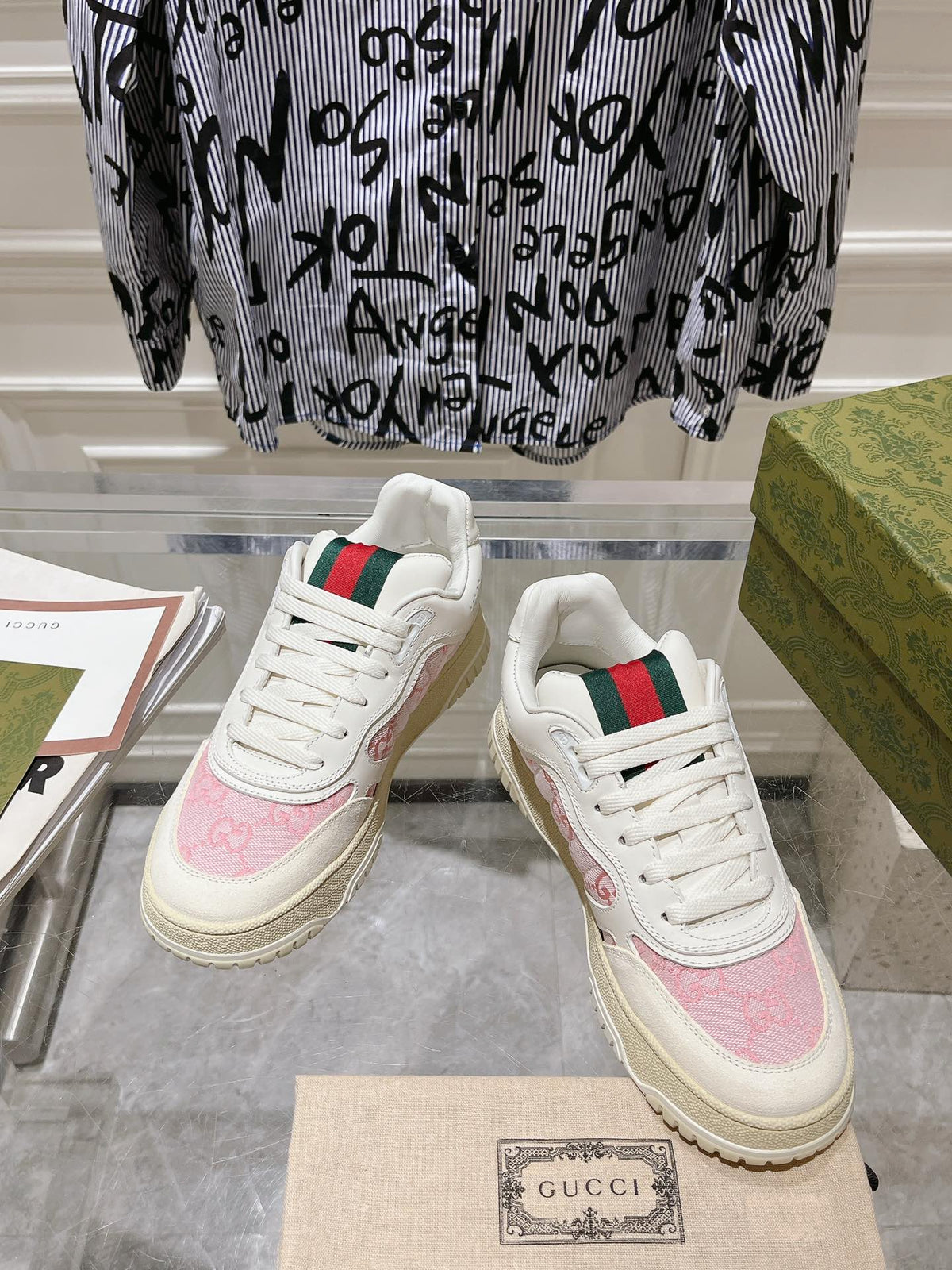 Factory direct Gucci new retro distressed effect sneakers