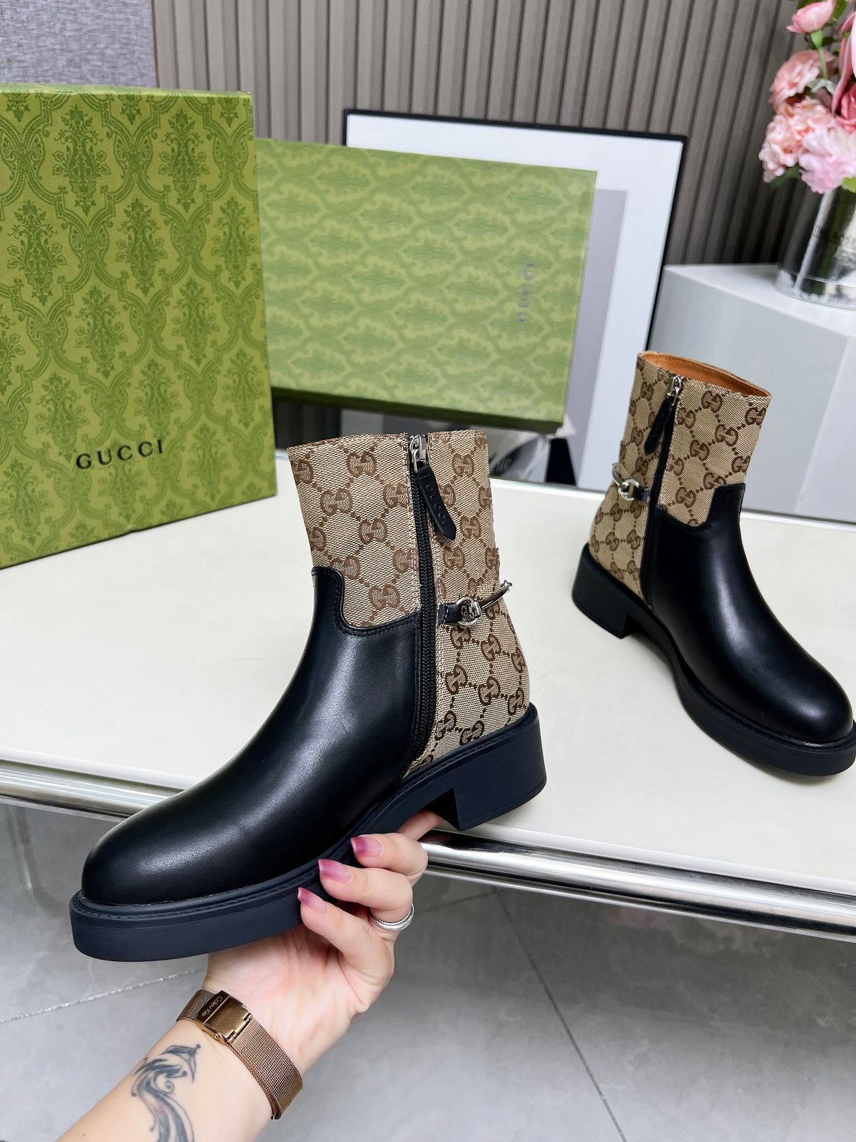 Gucci Women's Slim Horsebit Ankle Boots