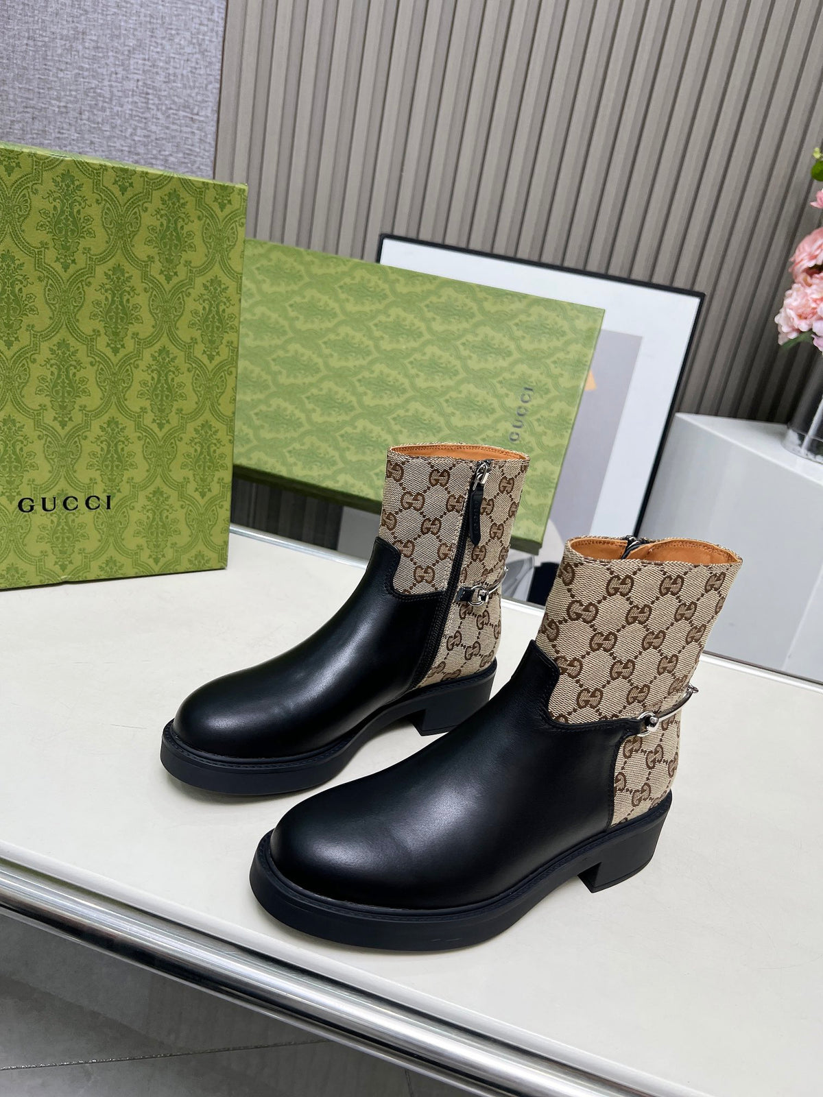 Gucci Women's Slim Horsebit Ankle Boots