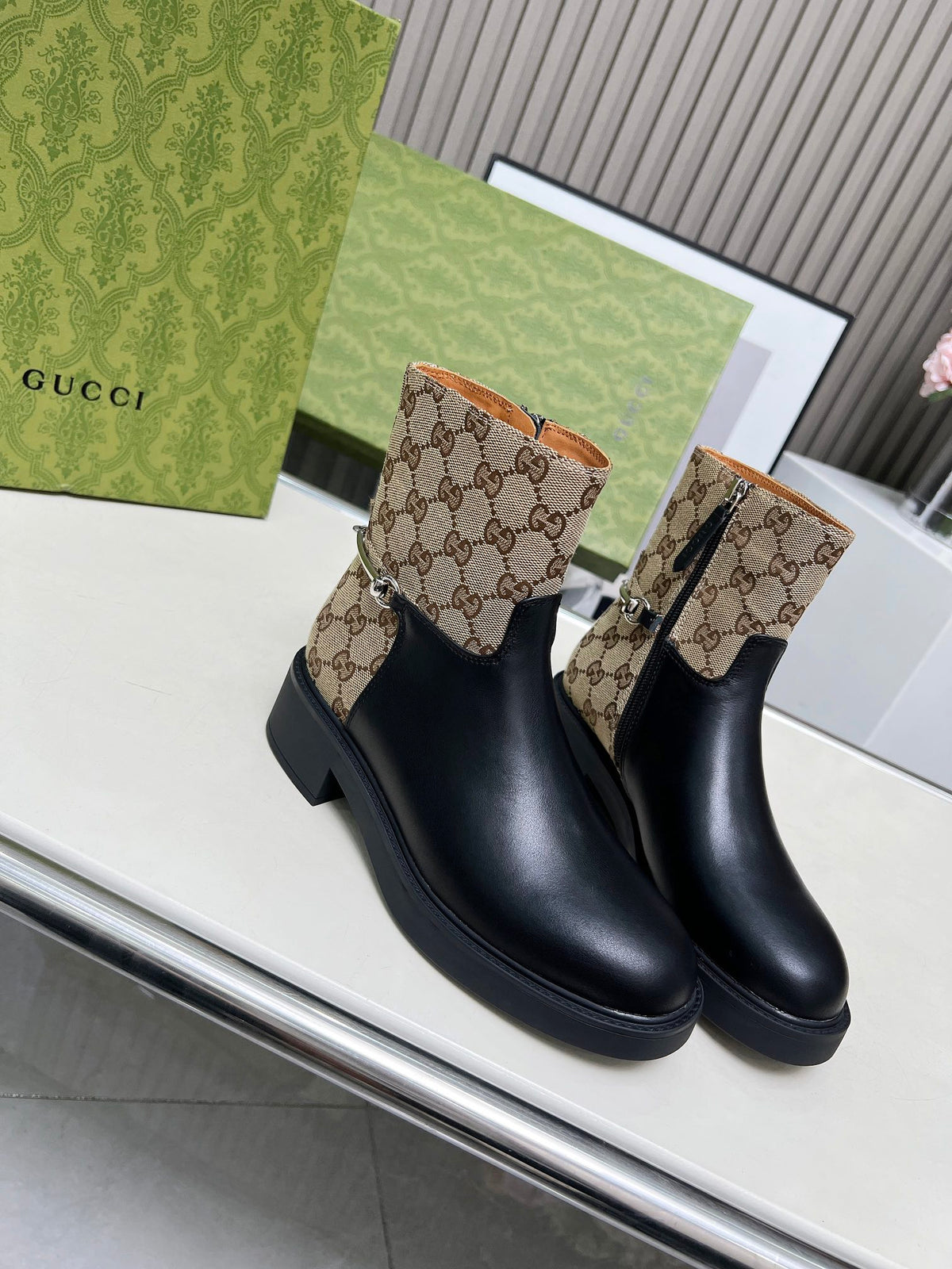 Gucci Women's Slim Horsebit Ankle Boots