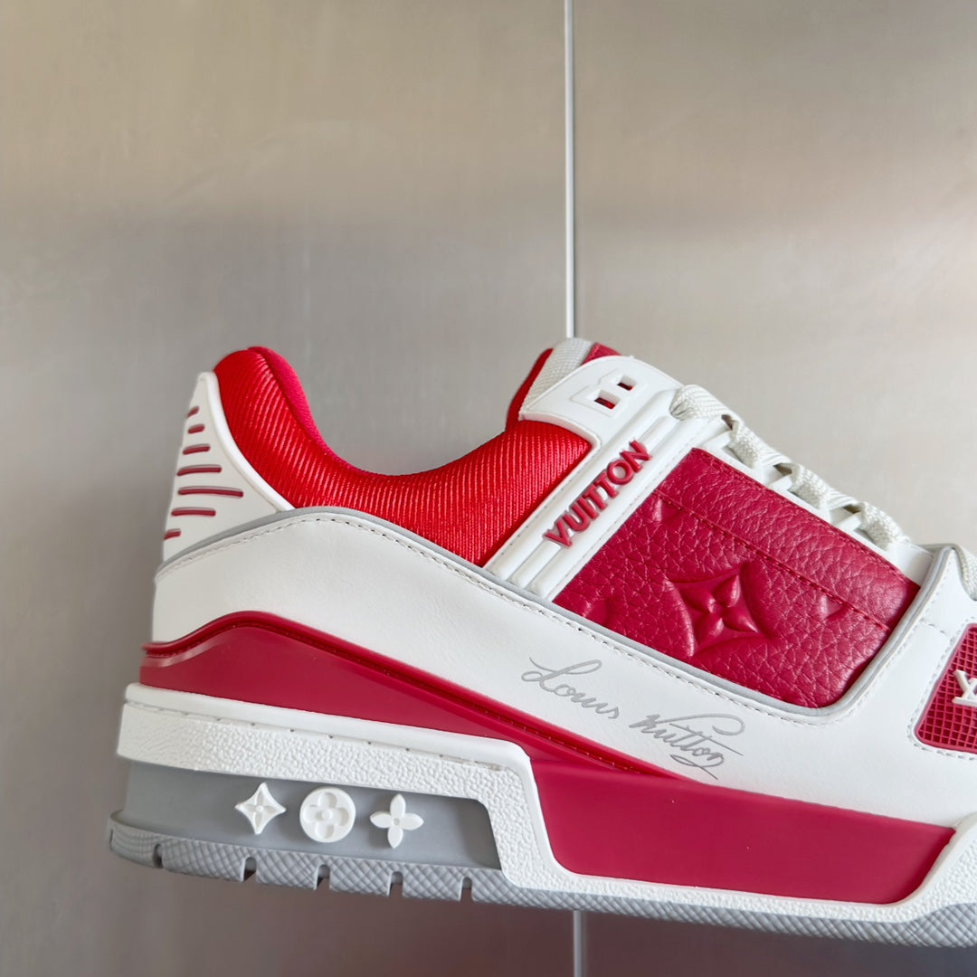 Top-tier version: Louis Vuitton LV Trainer casual sneakers/skate shoes for couples