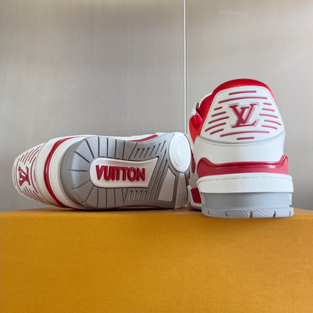 Top-tier version: Louis Vuitton LV Trainer casual sneakers/skate shoes for couples