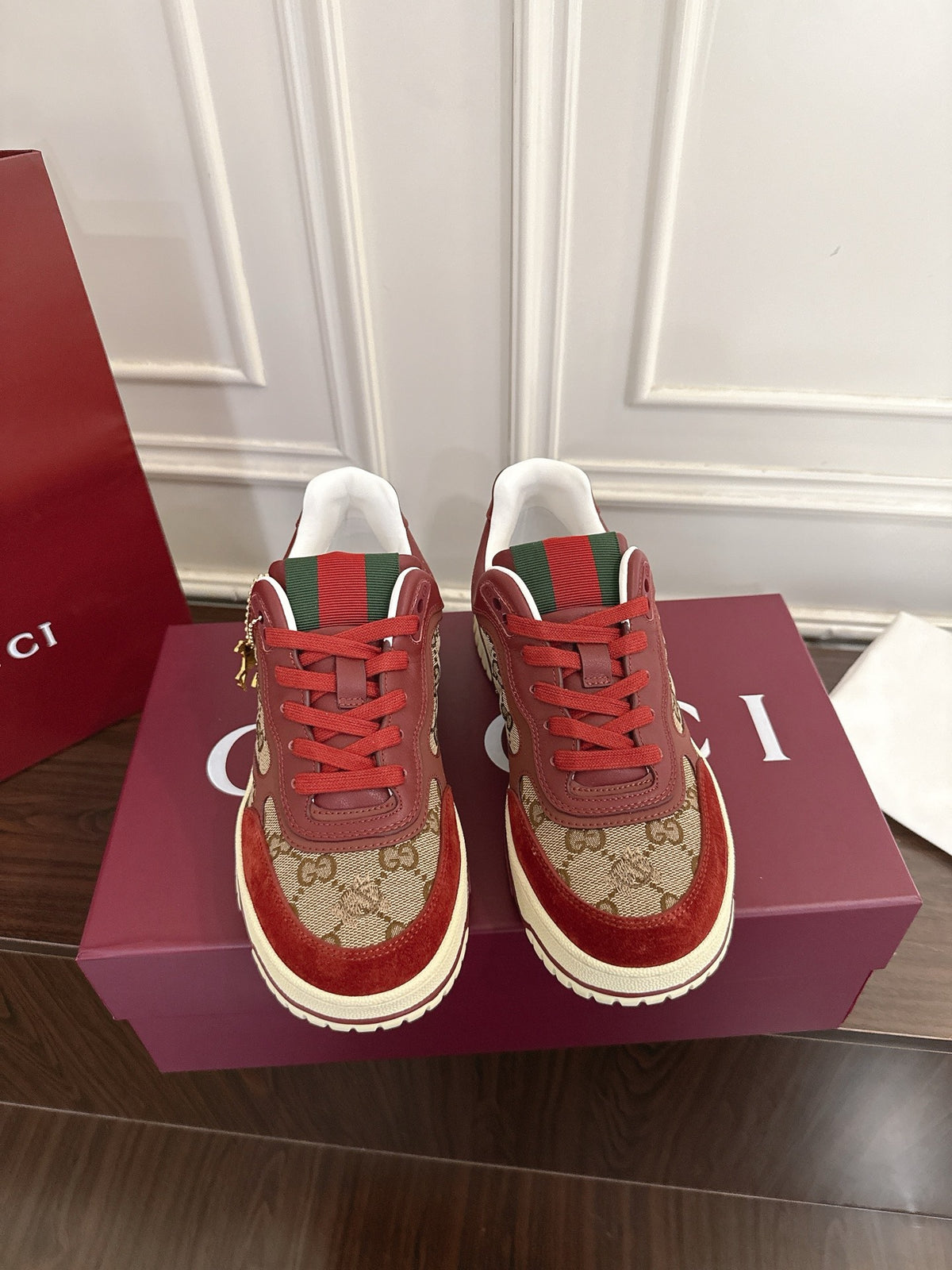 Gucci Re-Web Series Couple Sneakers in White