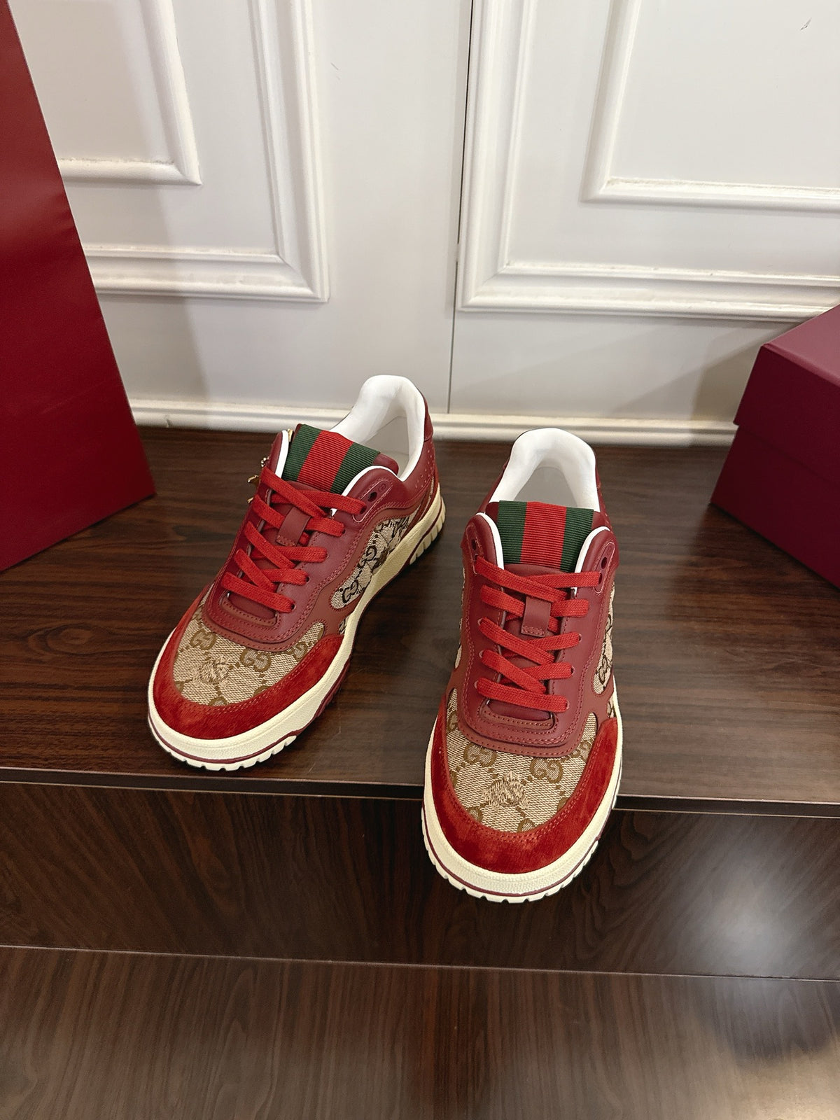 Gucci Re-Web Series Couple Sneakers in White