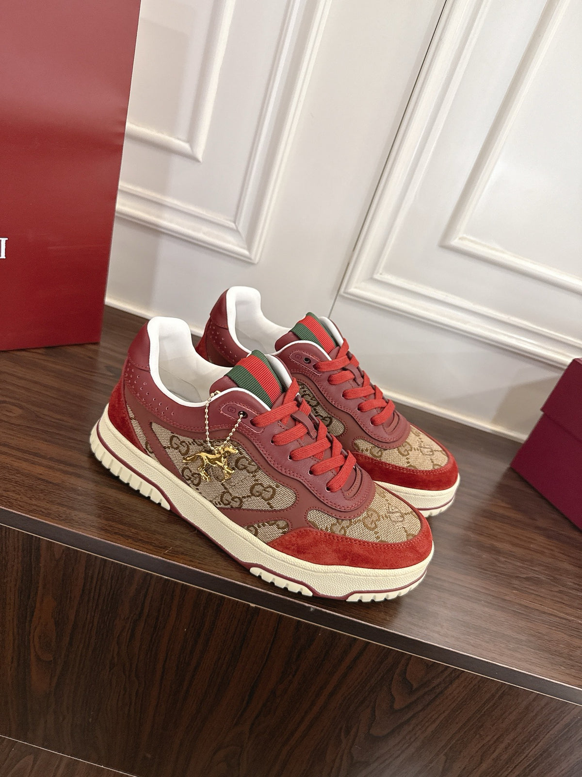 Gucci Re-Web Series Couple Sneakers in White