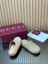 【Women's】2026 Early Spring New Arrival Thick-Soled Gucci Horsebit GG Mules Closed-Toe Slippers