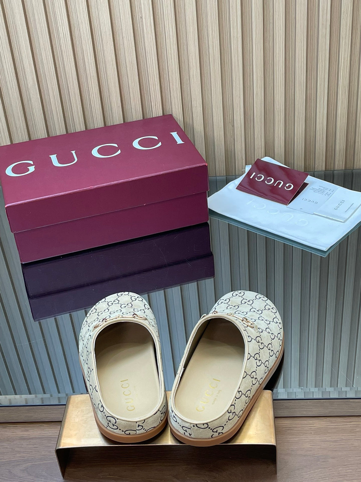 【Women's】2026 Early Spring New Arrival Thick-Soled Gucci Horsebit GG Mules Closed-Toe Slippers