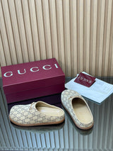 【Women's】2026 Early Spring New Arrival Thick-Soled Gucci Horsebit GG Mules Closed-Toe Slippers