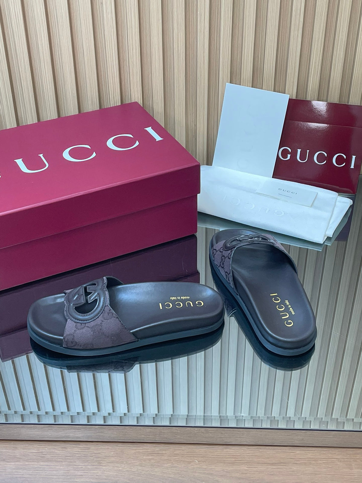 2026 Gucci Summer New Arrival Women's Interlocking Double G Slippers