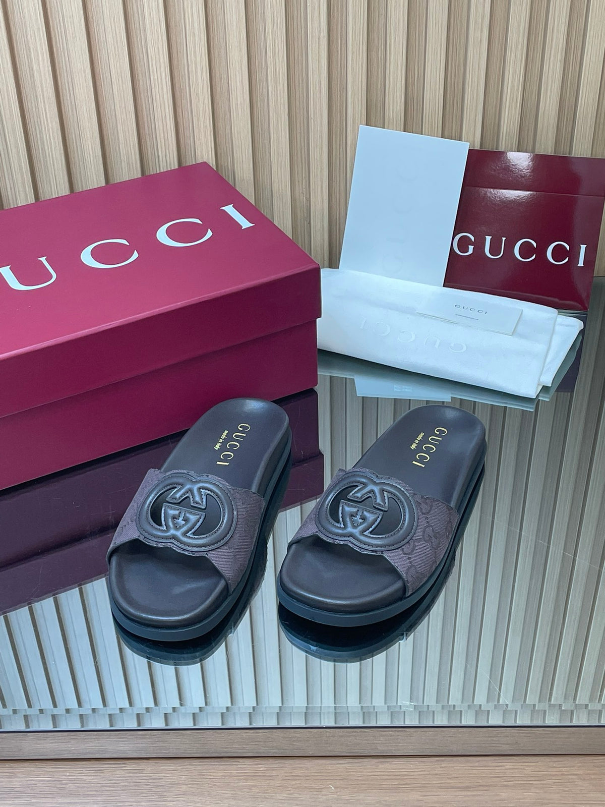 2026 Gucci Summer New Arrival Women's Interlocking Double G Slippers