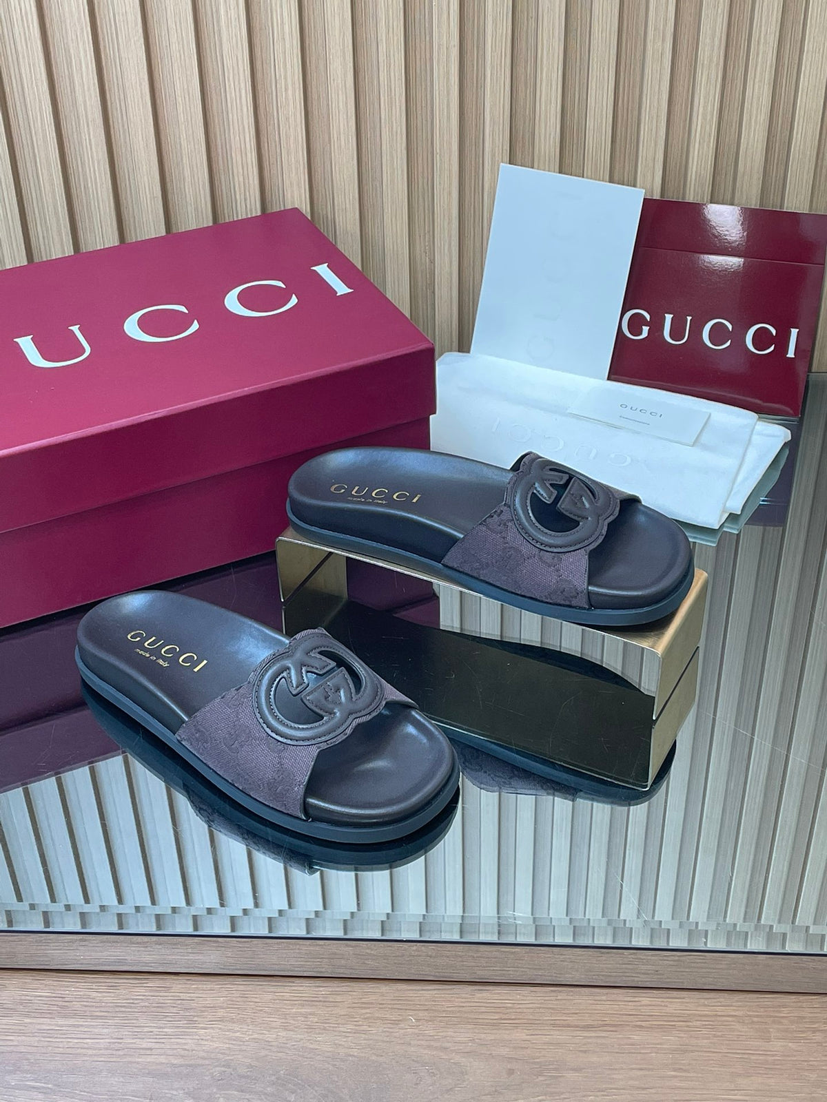 2026 Gucci Summer New Arrival Women's Interlocking Double G Slippers