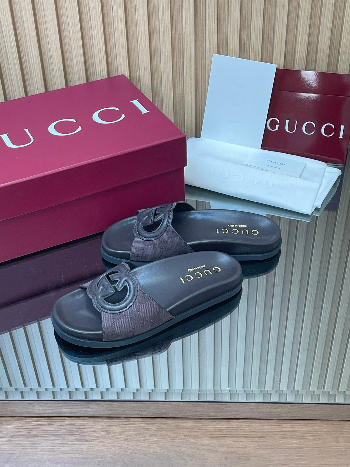 2026 Gucci Summer New Arrival Women's Interlocking Double G Slippers