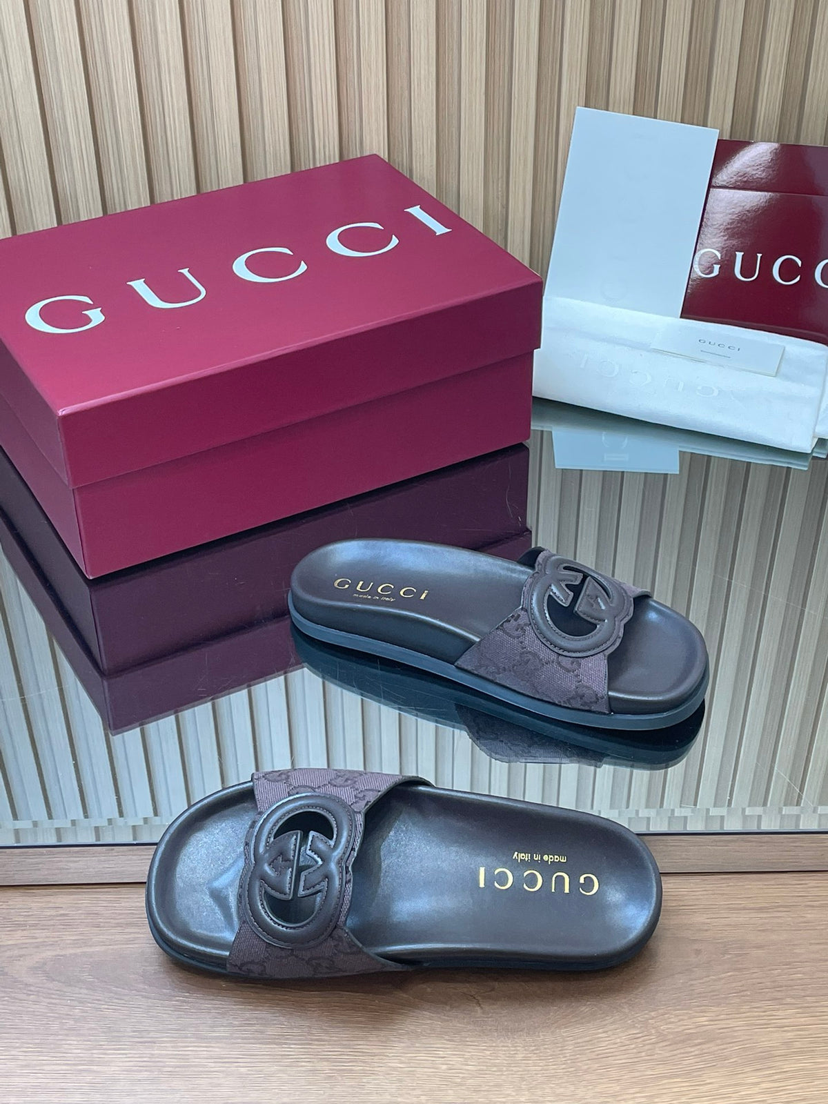 2026 Gucci Summer New Arrival Women's Interlocking Double G Slippers