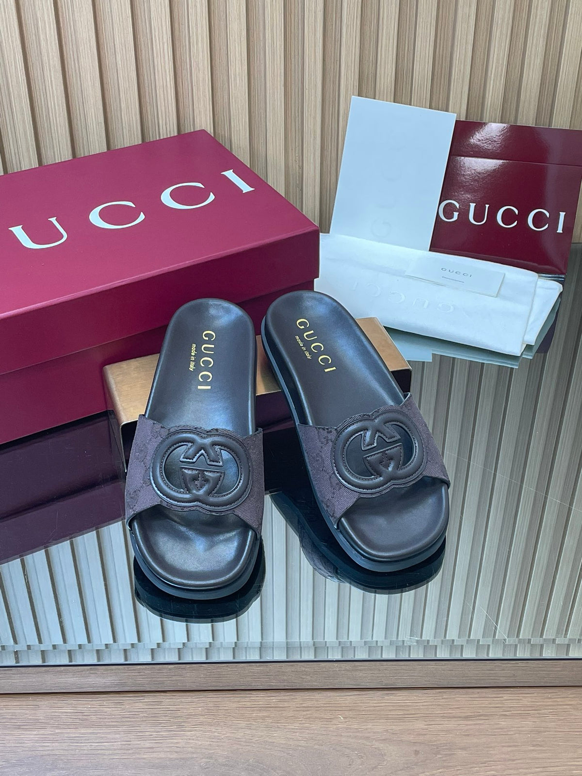 2026 Gucci Summer New Arrival Women's Interlocking Double G Slippers