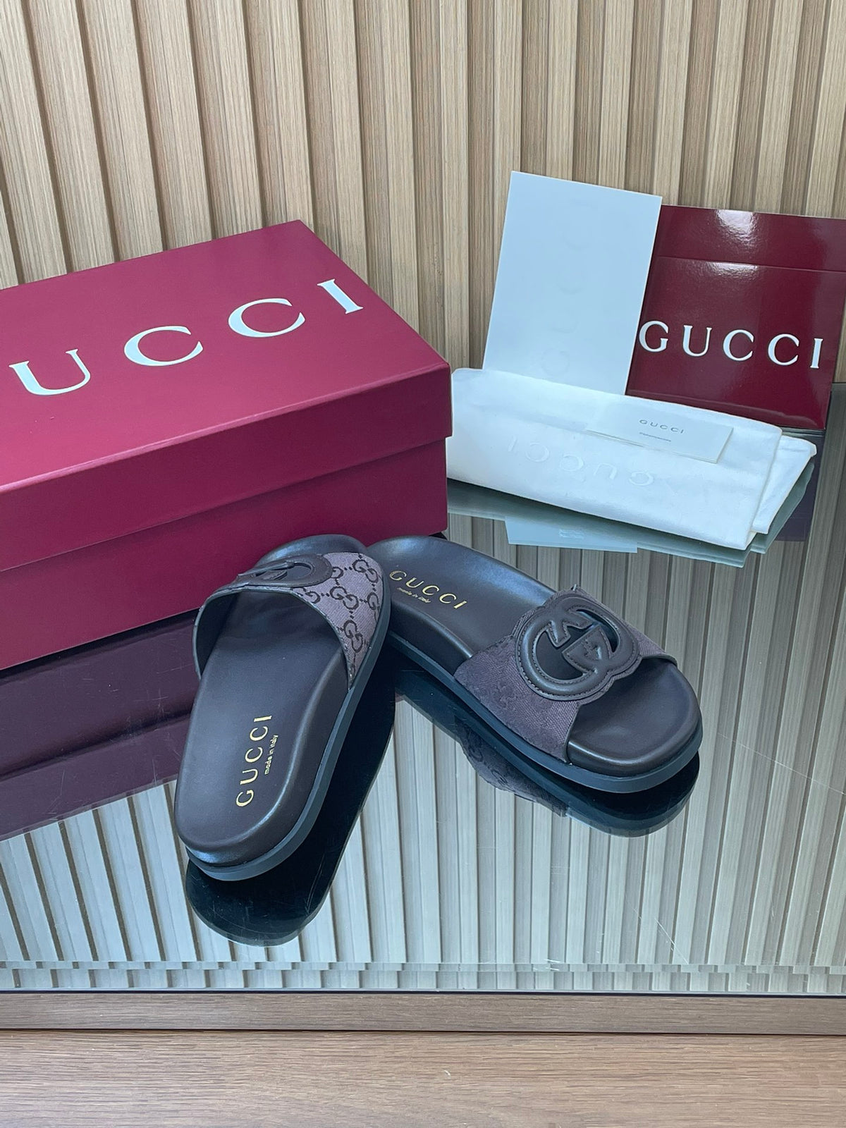 2026 Gucci Summer New Arrival Women's Interlocking Double G Slippers