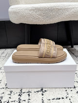 Dior Latest Dway Collection Embroidered Platform Sandals