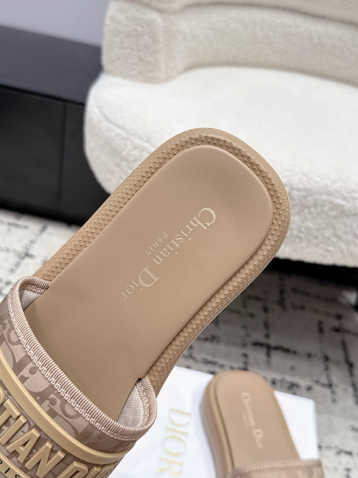 Dior Latest Dway Collection Embroidered Platform Sandals