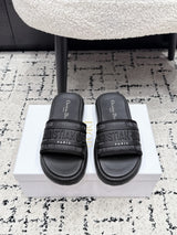 Dior Latest Dway Collection Embroidered Platform Sandals