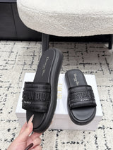 Dior Latest Dway Collection Embroidered Platform Sandals