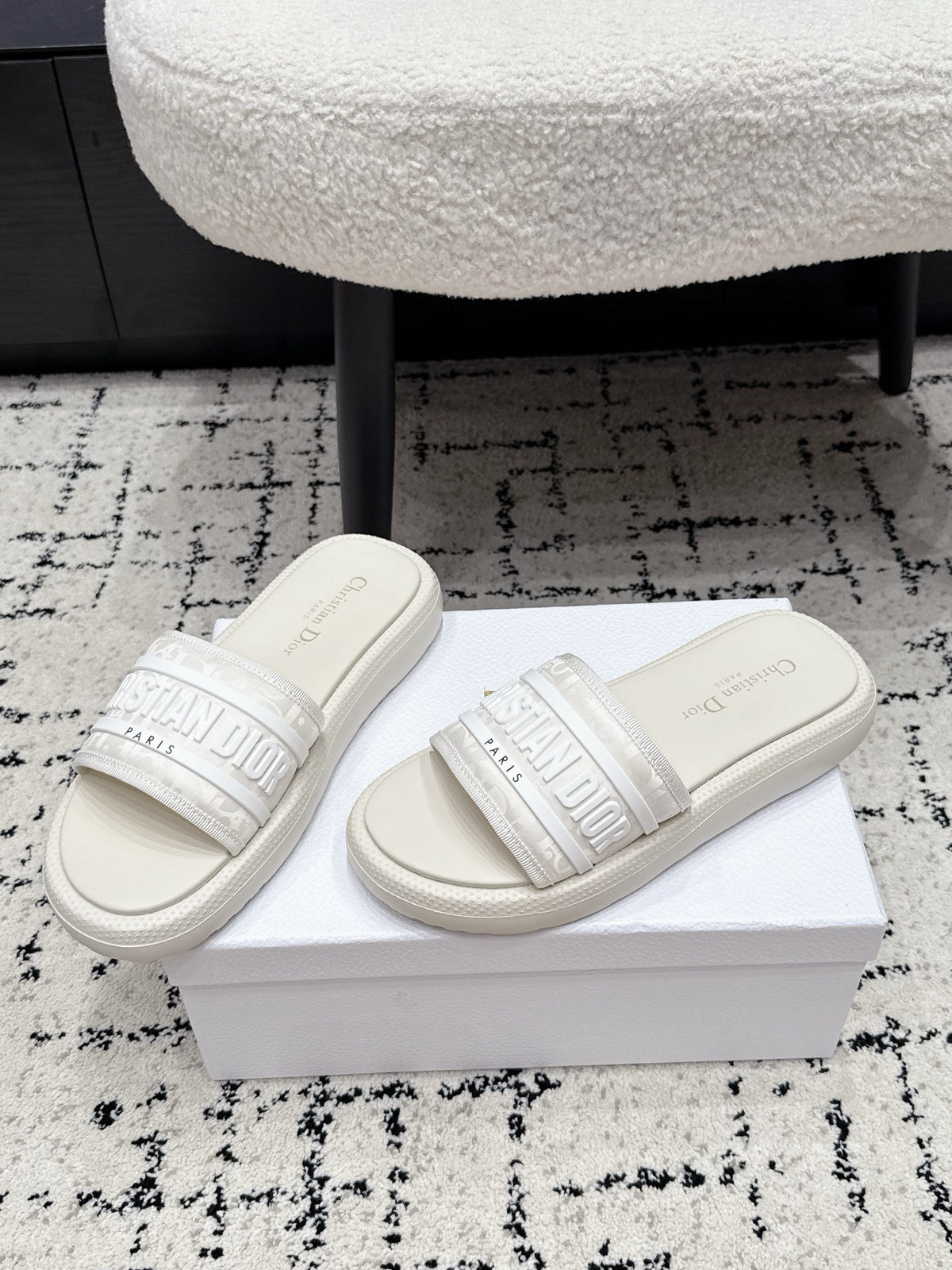 Dior 26/ Latest Dway Collection Embroidered Platform Sandals