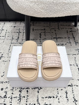 Dior 26/ Latest Dway Collection Embroidered Platform Sandals