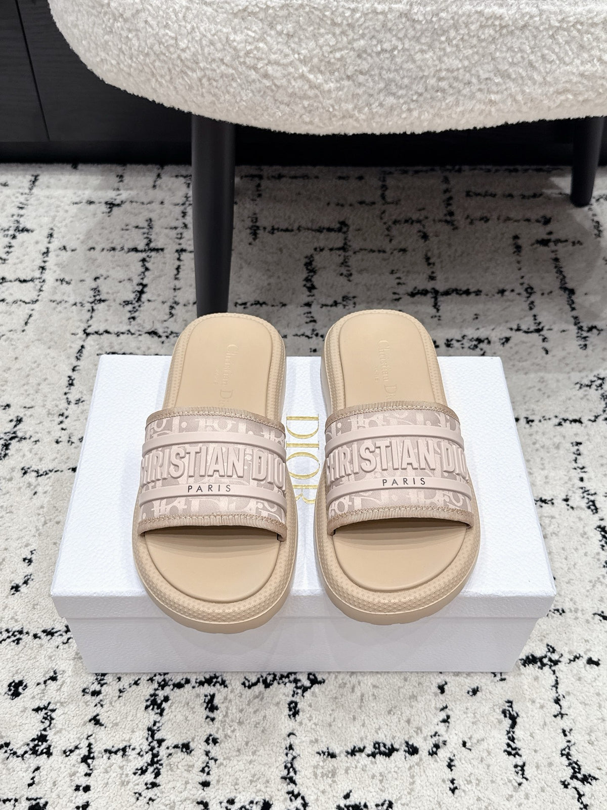 Dior 26/ Latest Dway Collection Embroidered Platform Sandals