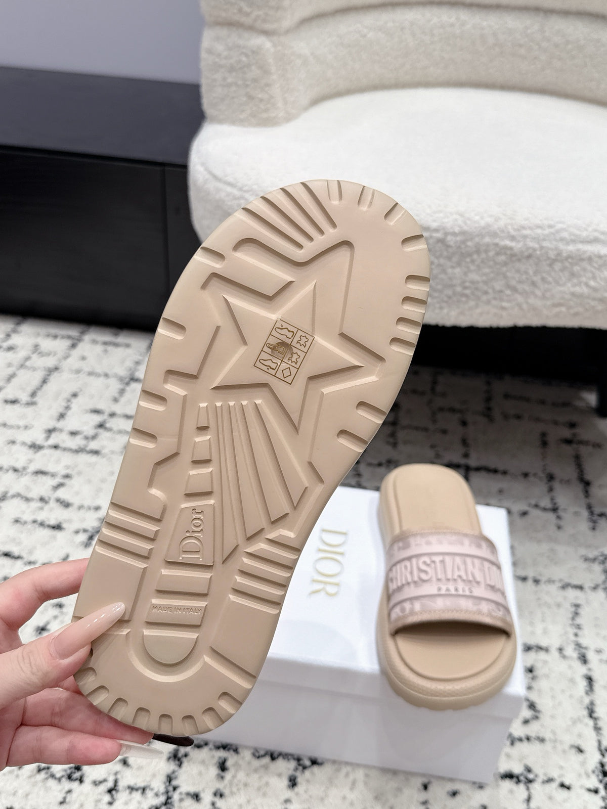 Dior 26/ Latest Dway Collection Embroidered Platform Sandals