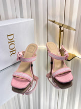 High-quality J'ADIOR strappy sandals, Dior 2026 Spring/Summer latest color Macrame
