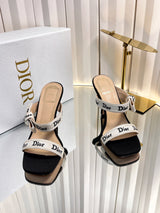 High-quality J'ADIOR strappy sandals, Dior 2026 Spring/Summer latest color Macrame