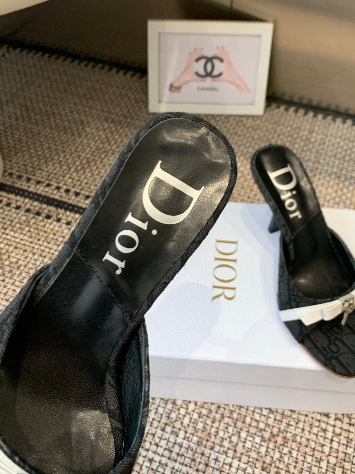 Dior 2026 SS Summer New Vintage Keychain High-Heeled Slippers