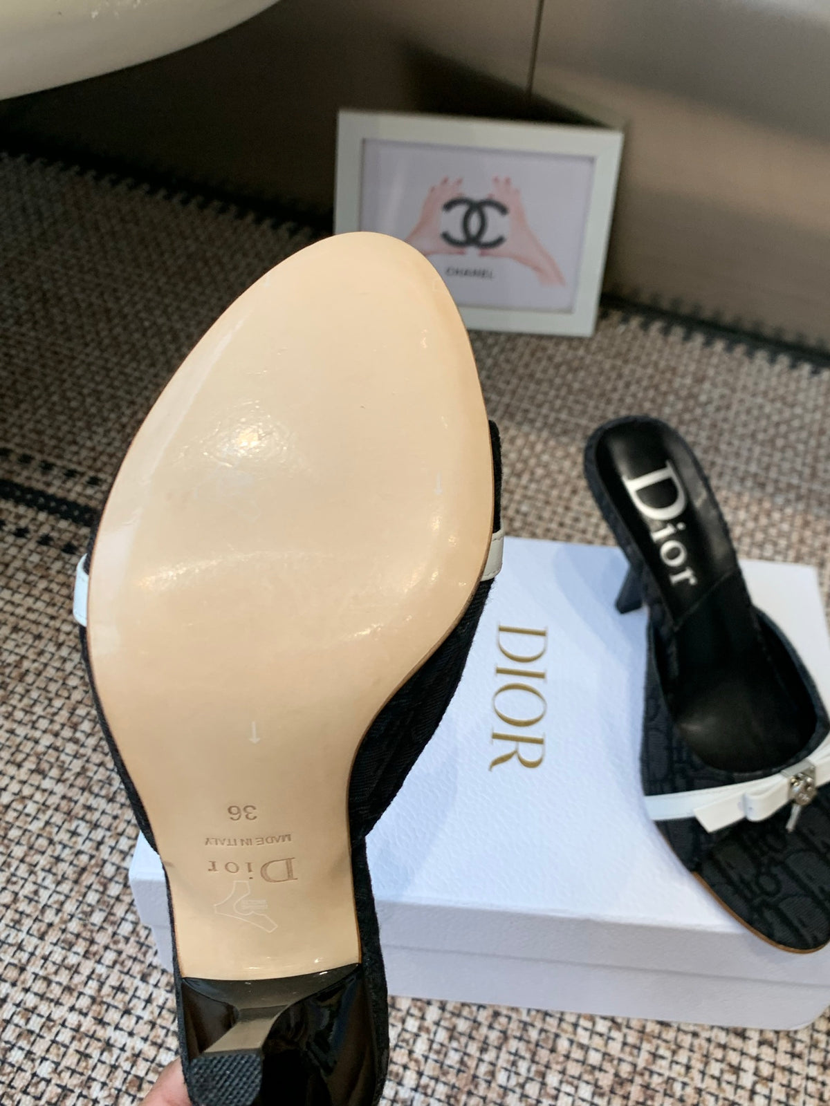 Dior 2026 SS Summer New Vintage Keychain High-Heeled Slippers