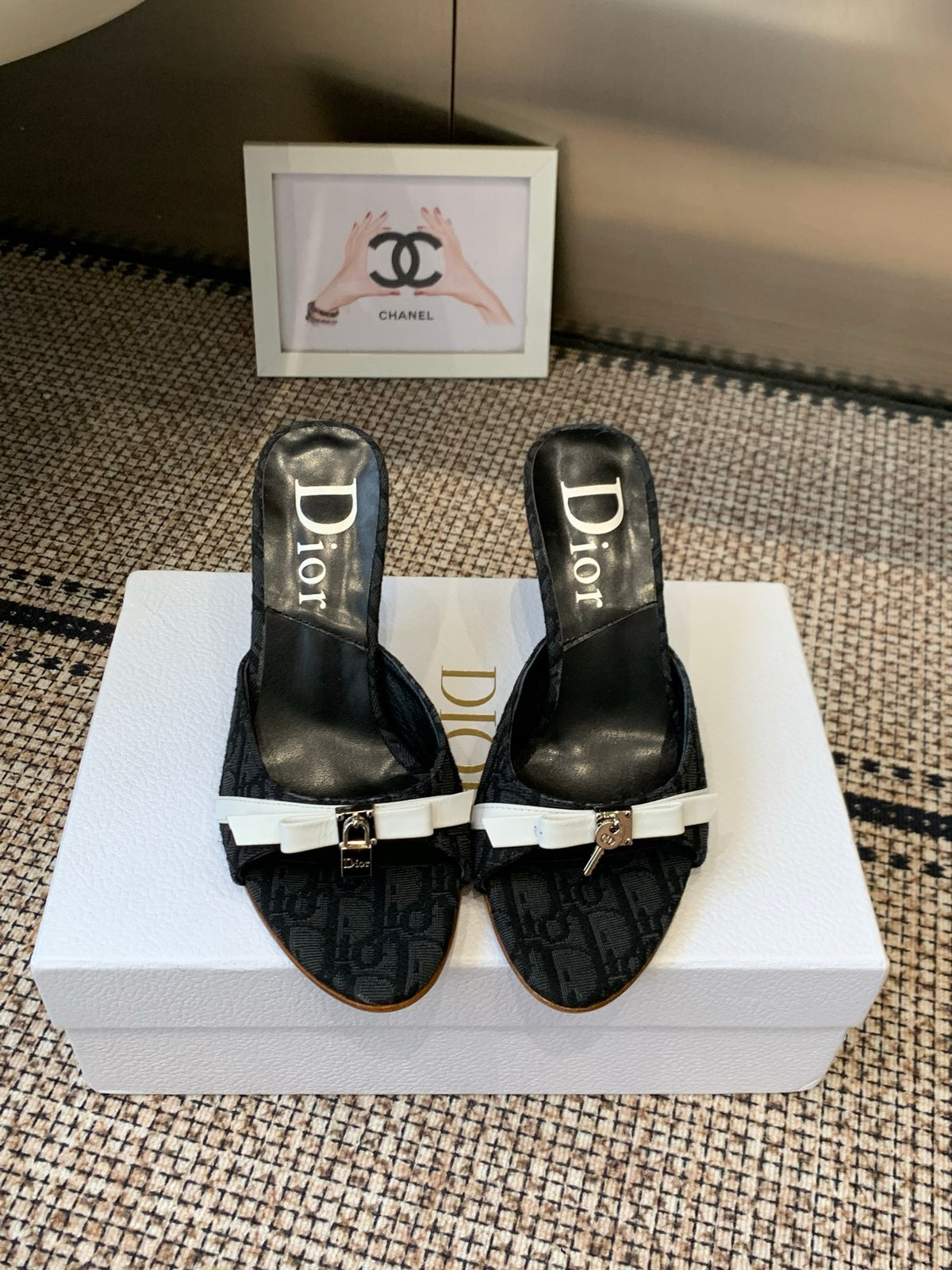 Dior 2026 SS Summer New Vintage Keychain High-Heeled Slippers