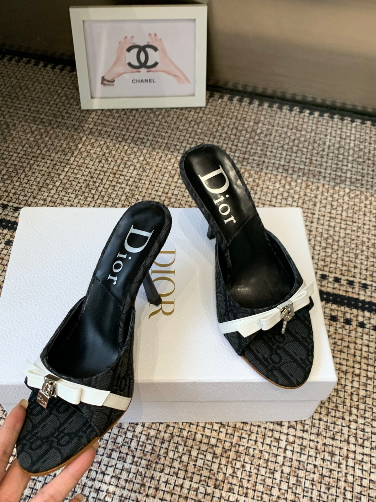 Dior 2026 SS Summer New Vintage Keychain High-Heeled Slippers