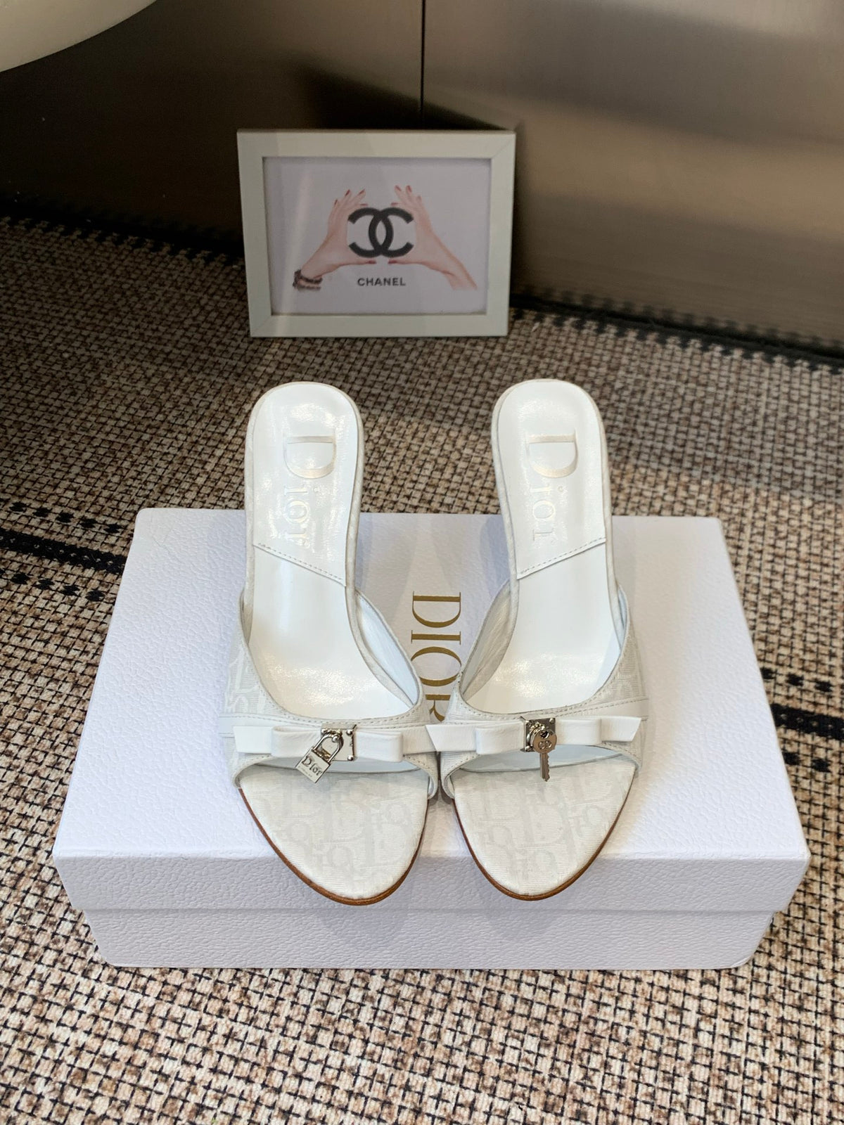 Dior 2026 SS Summer New Vintage Keychain High-Heeled Slippers