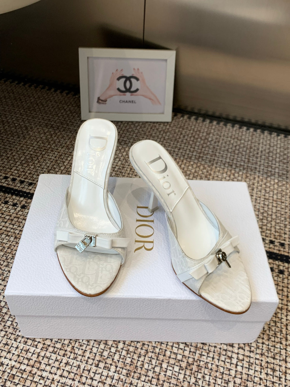 Dior 2026 SS Summer New Vintage Keychain High-Heeled Slippers