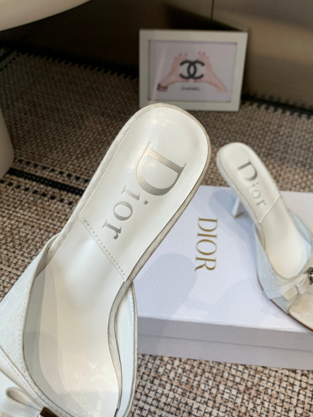 Dior 2026 SS Summer New Vintage Keychain High-Heeled Slippers