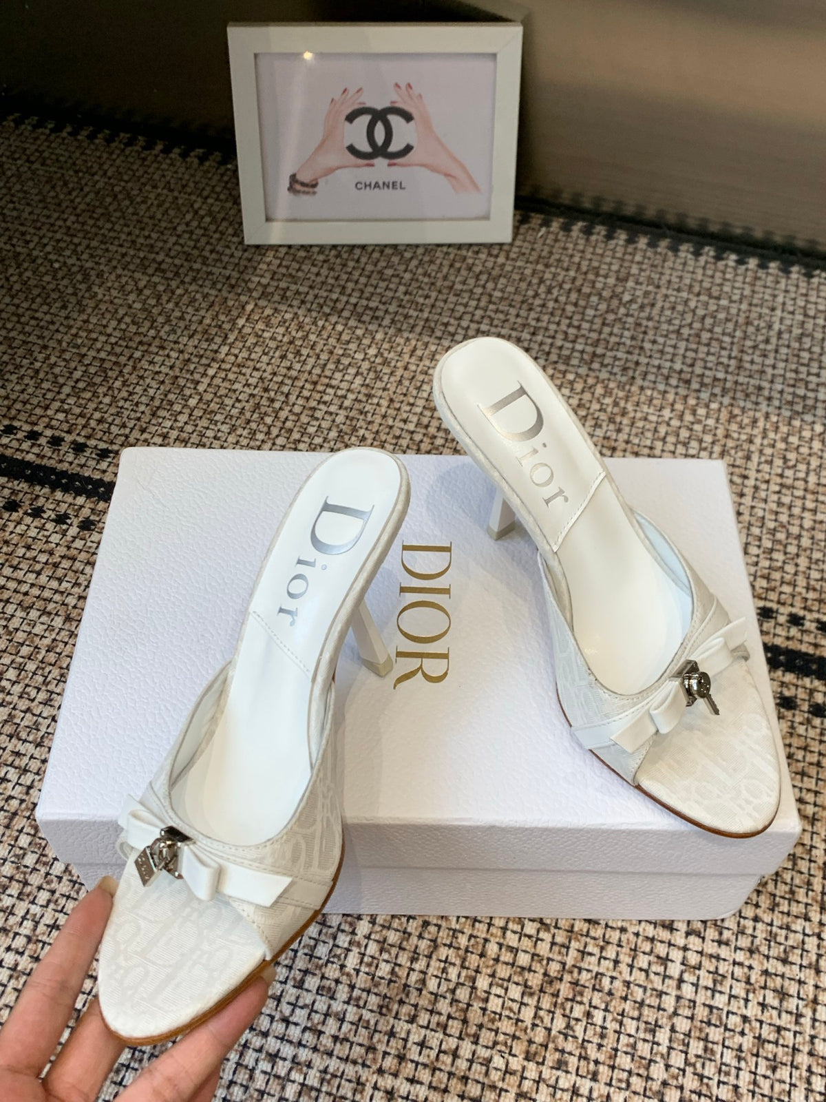 Dior 2026 SS Summer New Vintage Keychain High-Heeled Slippers