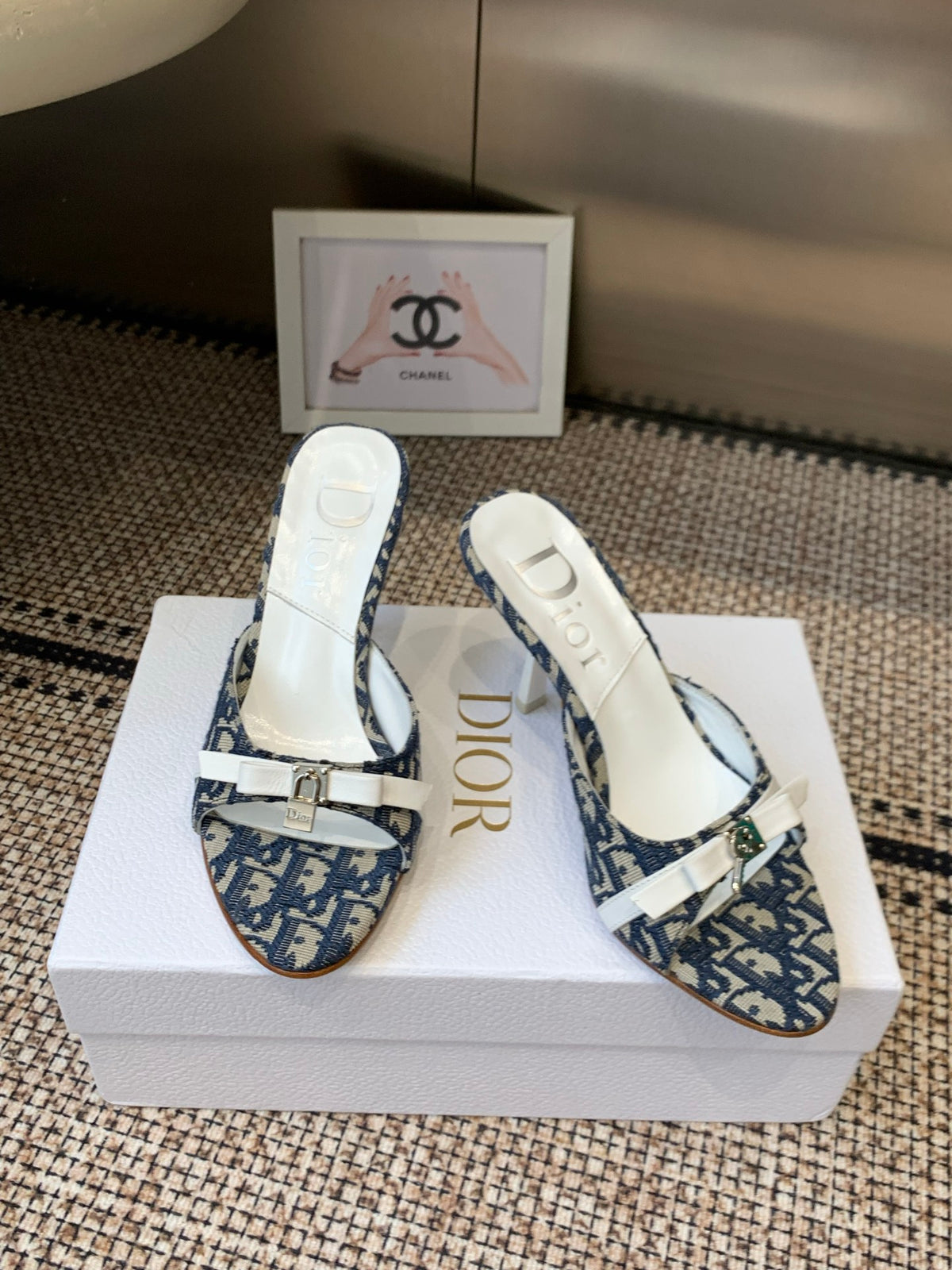 Dior 2026 SS Summer New Vintage Keychain High-Heeled Slippers