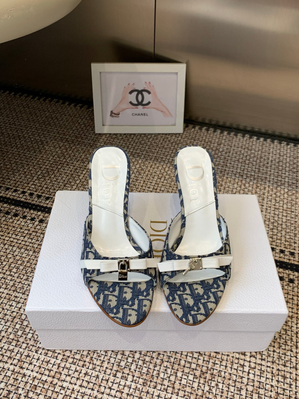 Dior 2026 SS Summer New Vintage Keychain High-Heeled Slippers